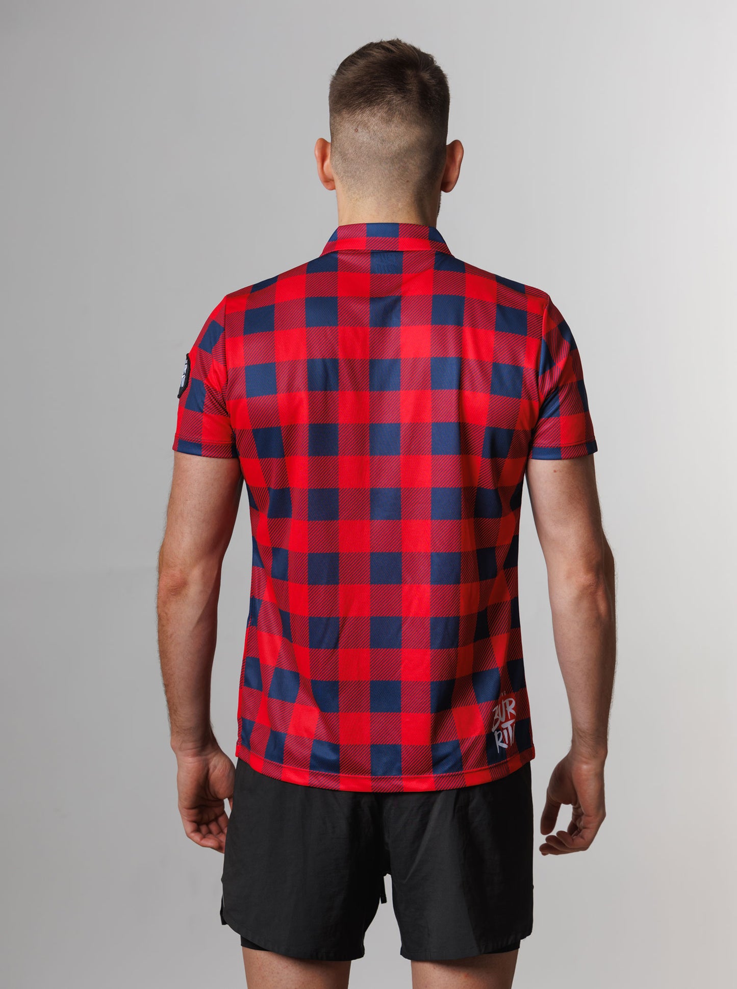 Men's red plaid shirt