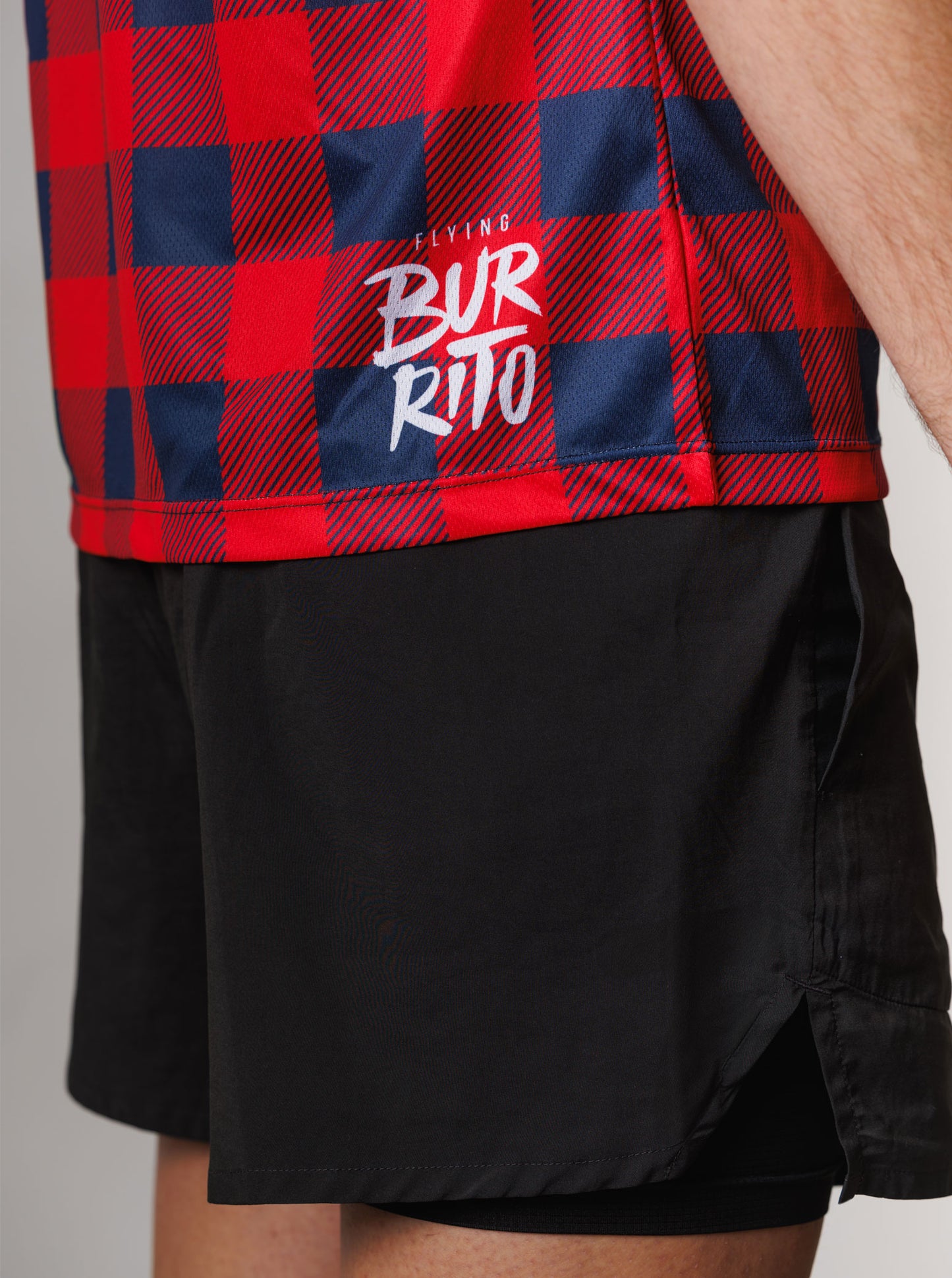 Men's red plaid shirt