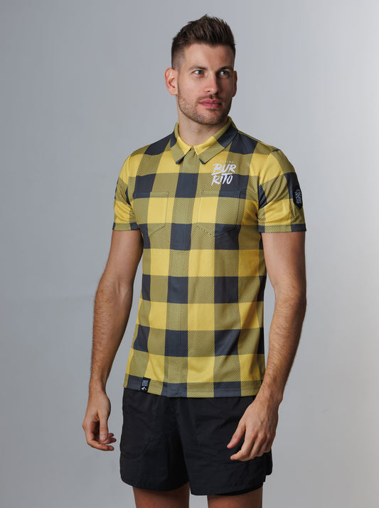 Men's yellow plaid shirt